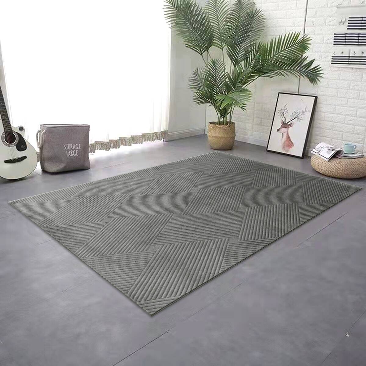 Fellimitat Monaco grau B/L: ca. 120x160 cm