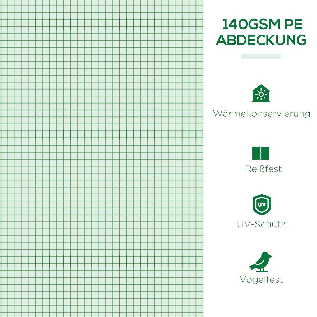 Outsunny Gewächshaus B/H/L: ca. 80x45x300 cm