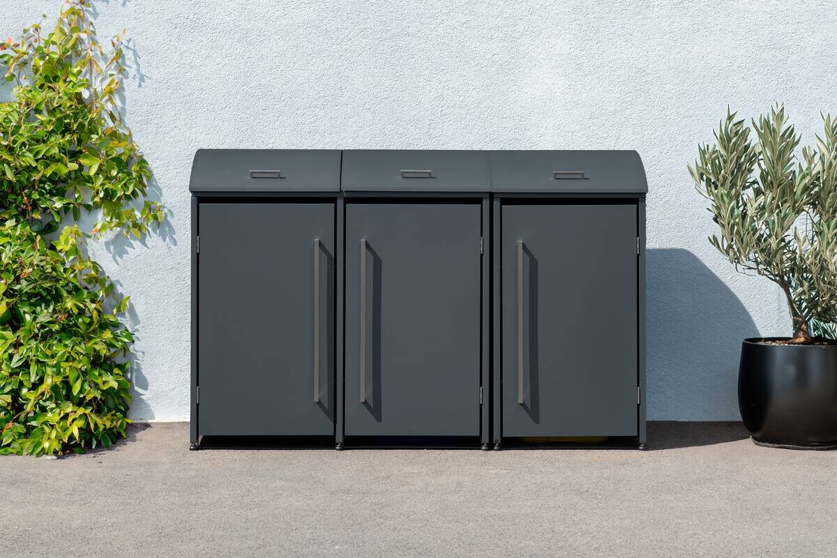 Westmann Mülltonnenbox Moderna anthrazit B/H/L: ca. 211x135x83 cm