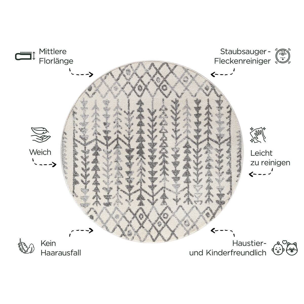 Sanat Teppich creme B/L: ca. 150x150 cm