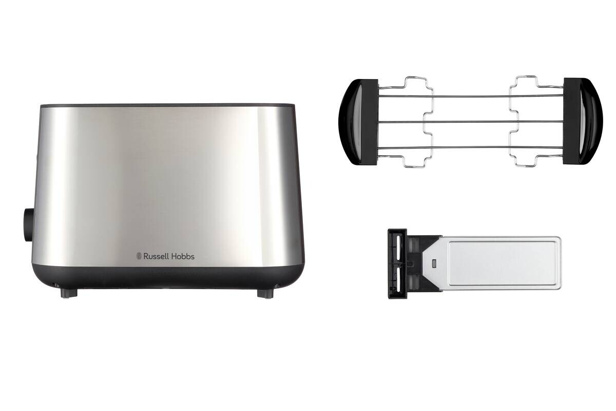 Russel Hobbs Toastautomat 27390-56 silber schwarz Edelstahl B/H/L: ca. 17,4x22,6x29,3 cm