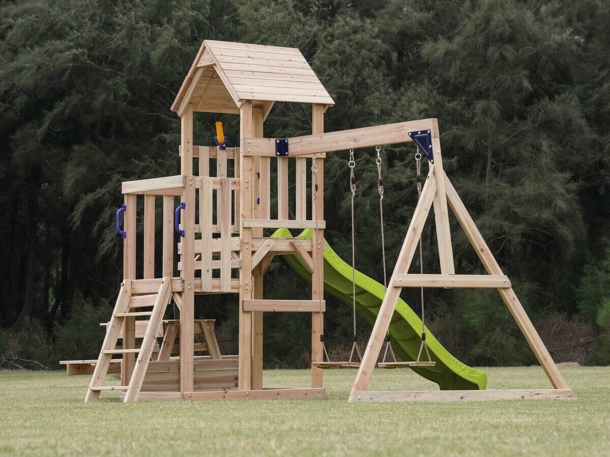 AXI Spielturm Mette grün B/H/L: ca. 366x267x383 cm