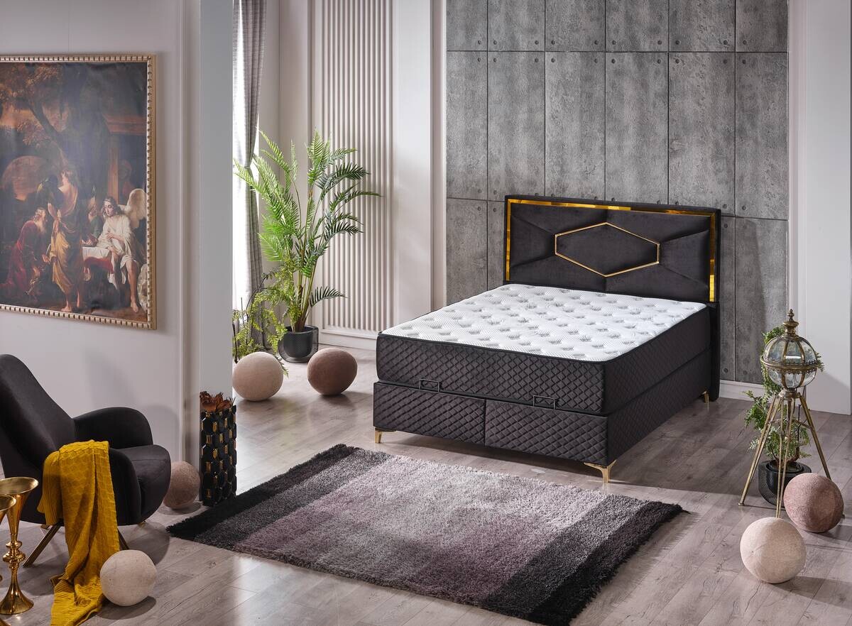 Polsterbett Tommy schwarz Liegefläche B/L: ca. 180x200 cm