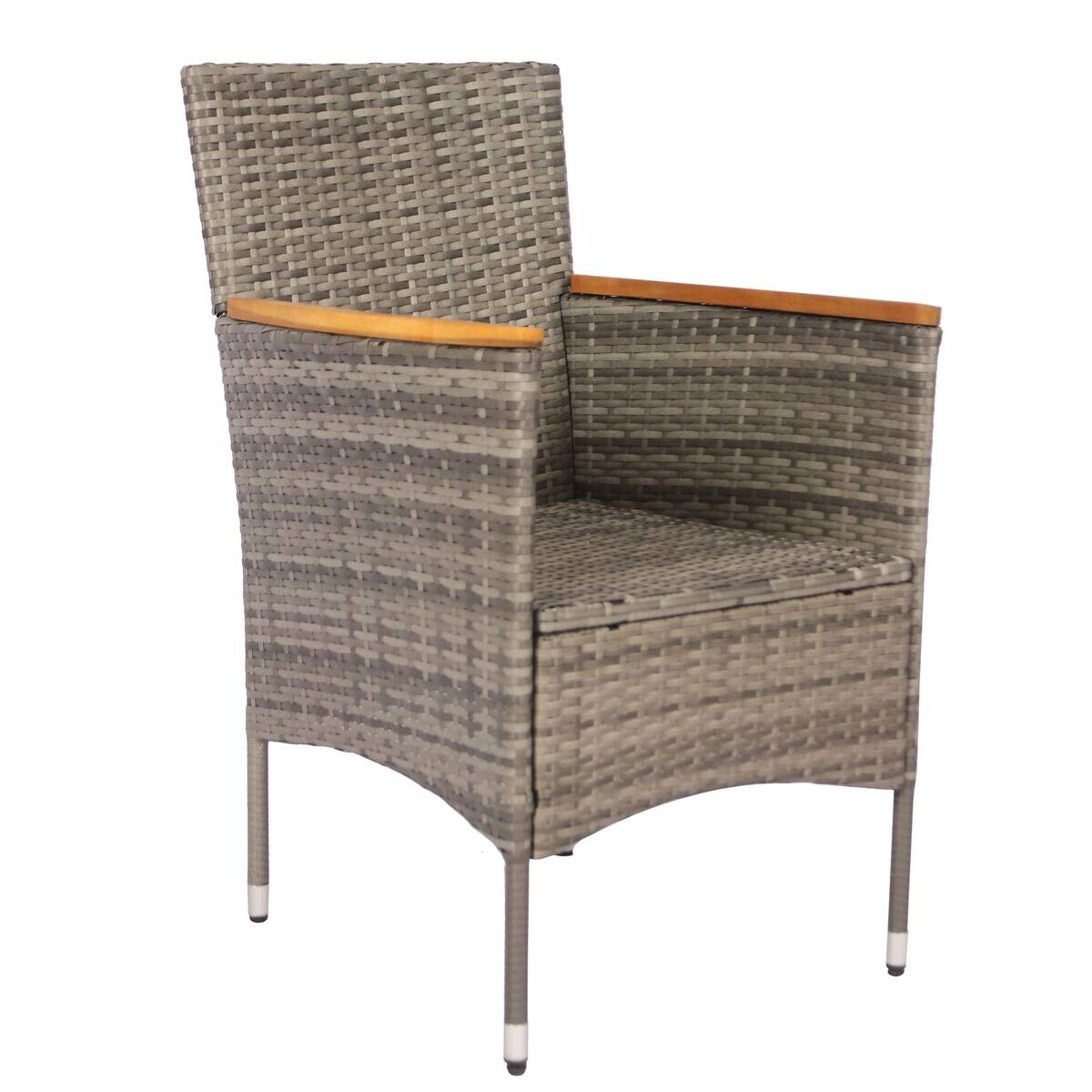 POCOline Tischgruppe Korfu grau Polyrattan