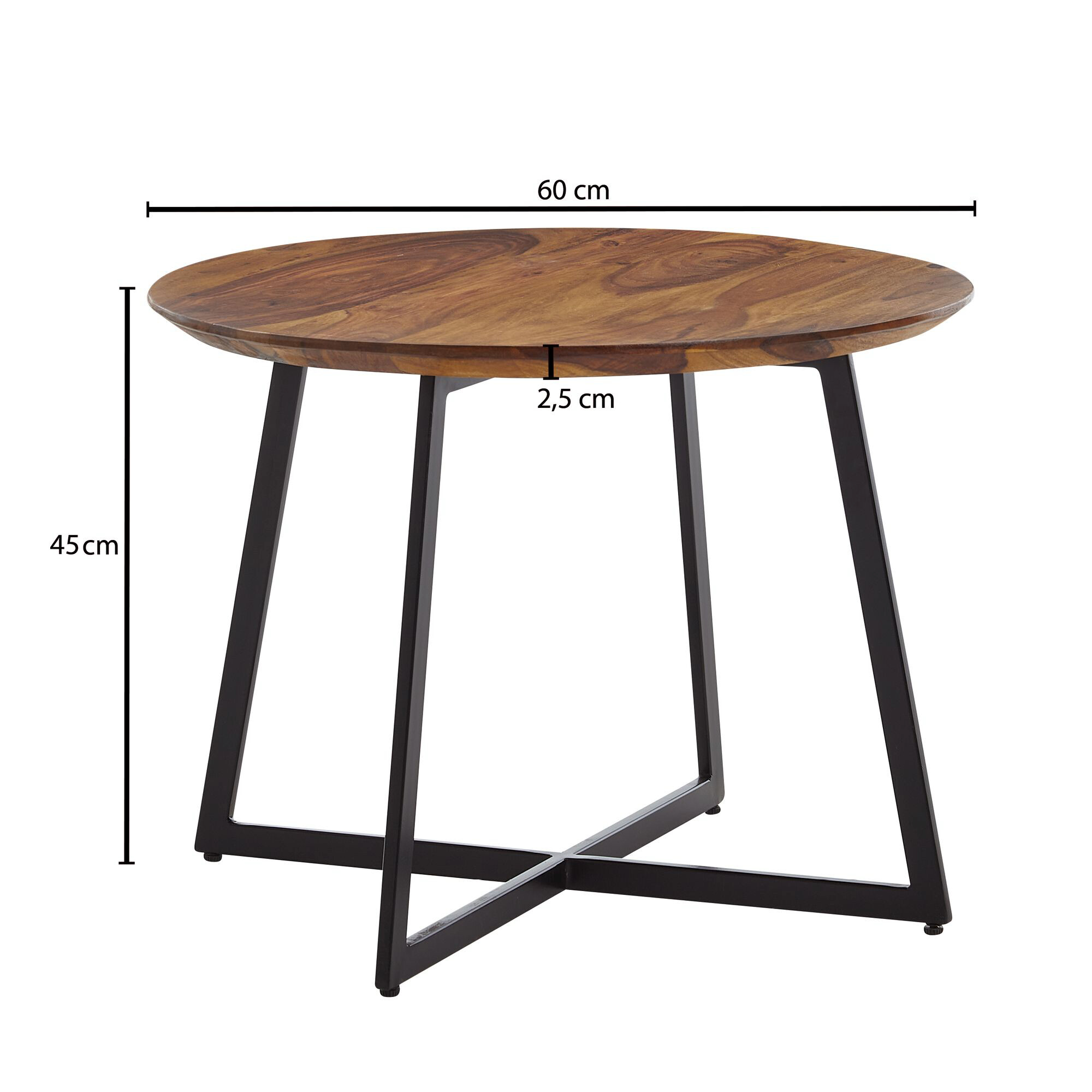 Wohnling Couchtisch braun B/H/T: ca. 60x45x60 cm
