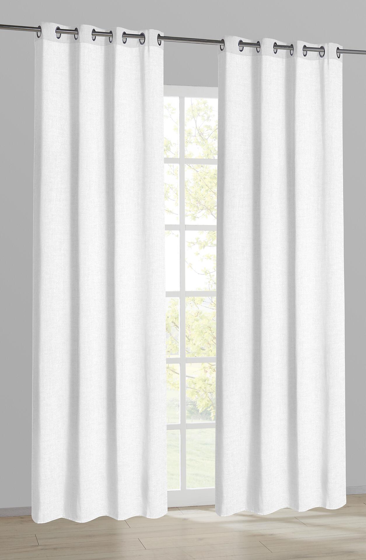POCOline Ösenvorhang Cleo weiß B/L: ca. 140x240 cm