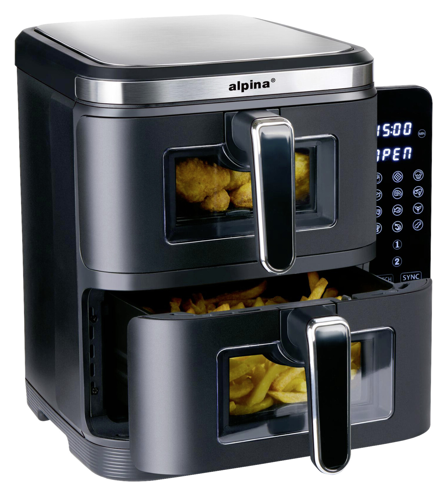 Heißluftfritteuse 871125239950 schwarz Kunststoff B/H/L: ca. 29x38x35 cm ca. 5,5 l