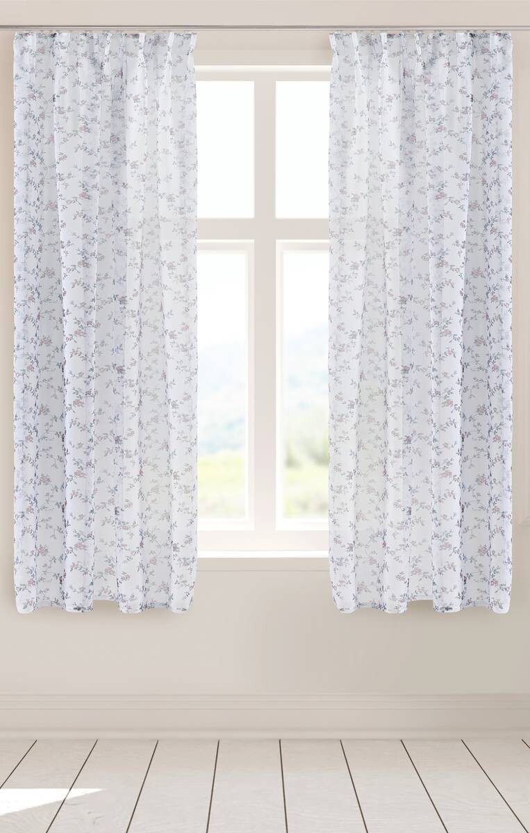 Kombivorhang Florina weiß B/L: ca. 140x160 cm