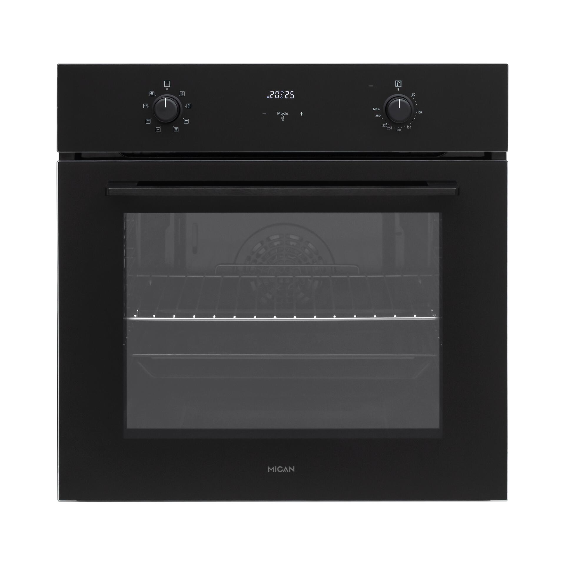 Mican Einbaubackofen BOAHSD65 schwarz Metall B/H/T: ca. 59,5x59,5x57 cm