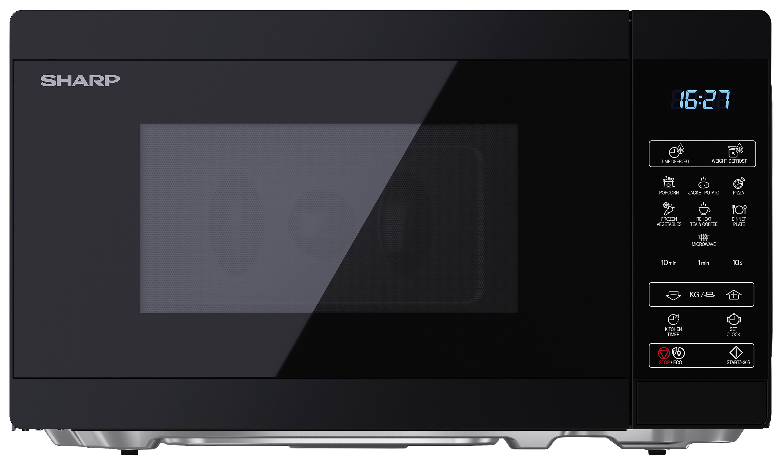 Sharp Mikrowelle YC-MS02E-B schwarz Kunststoff B/H/T: ca. 44x25,8x32,4 cm