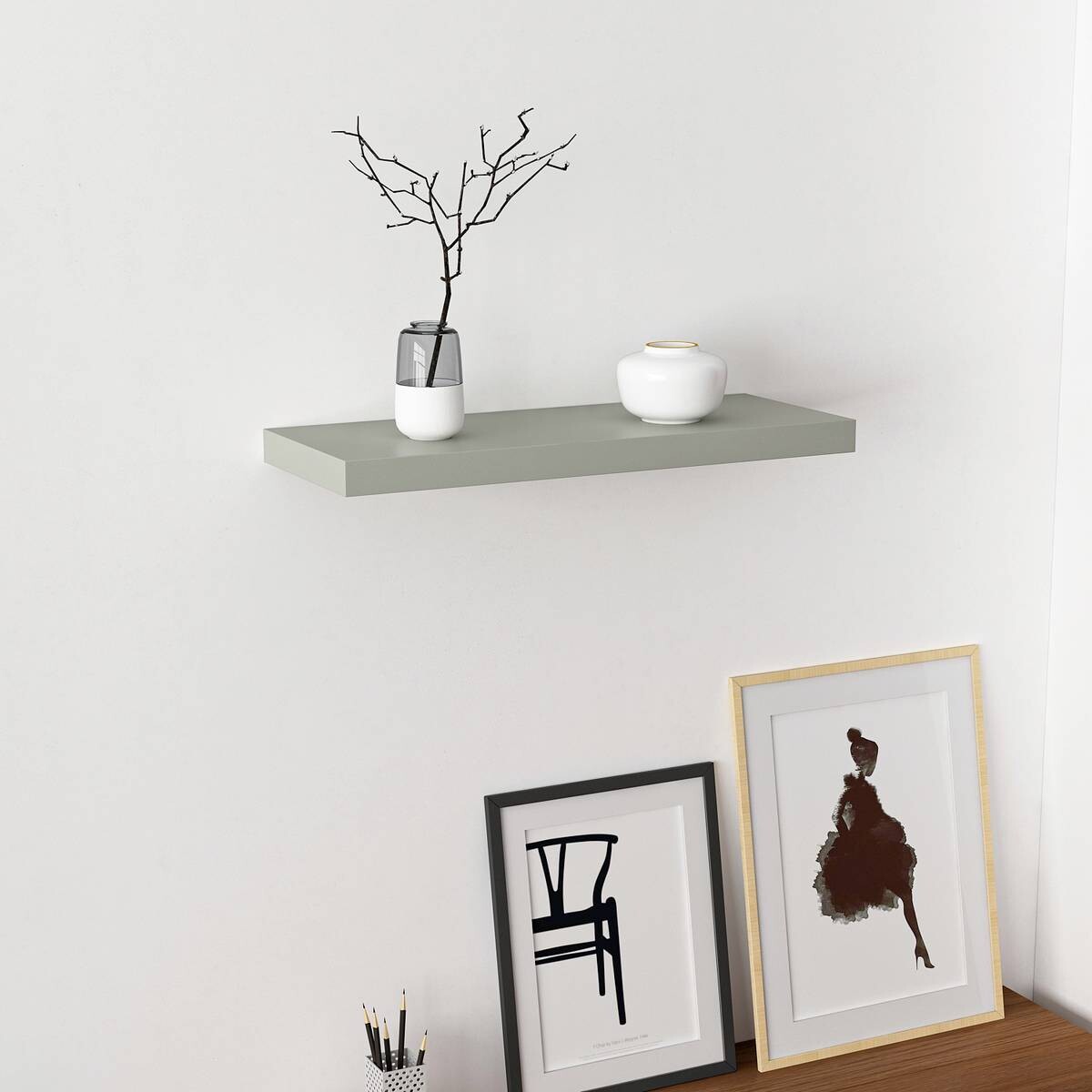 Wandboard Shelvy 60 salbei B/H/T: ca. 60x4x24 cm