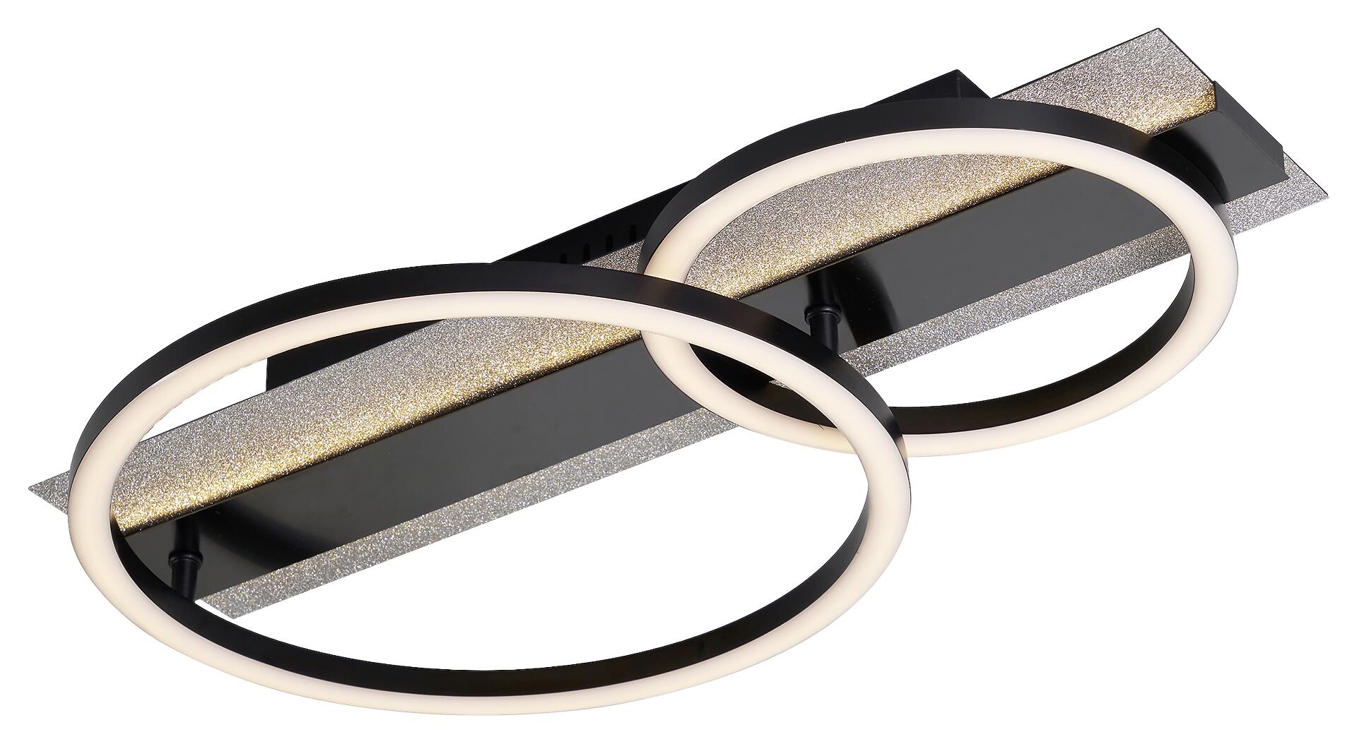 POCOline LED-Deckenleuchte Arietty schwarz Metall Kunststoff B/H/L: ca. 30x8,5x48 cm