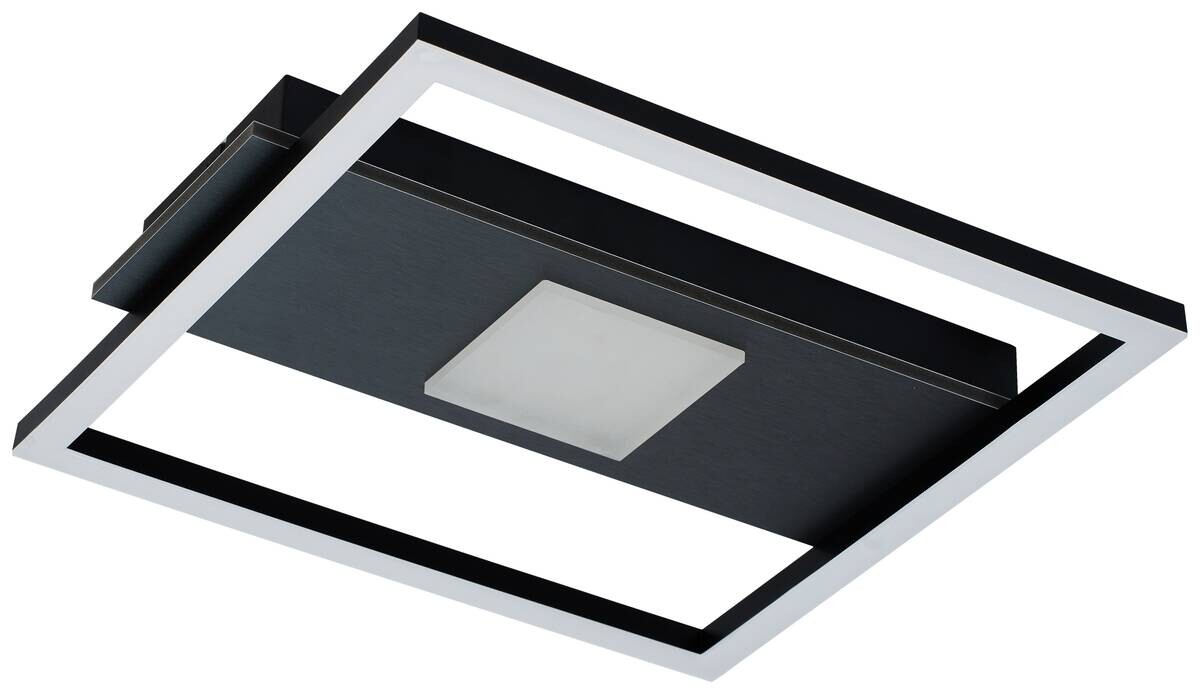 POCOline LED-Deckenleuchte Quadra schwarz B/H/L: ca. 33x6x36 cm