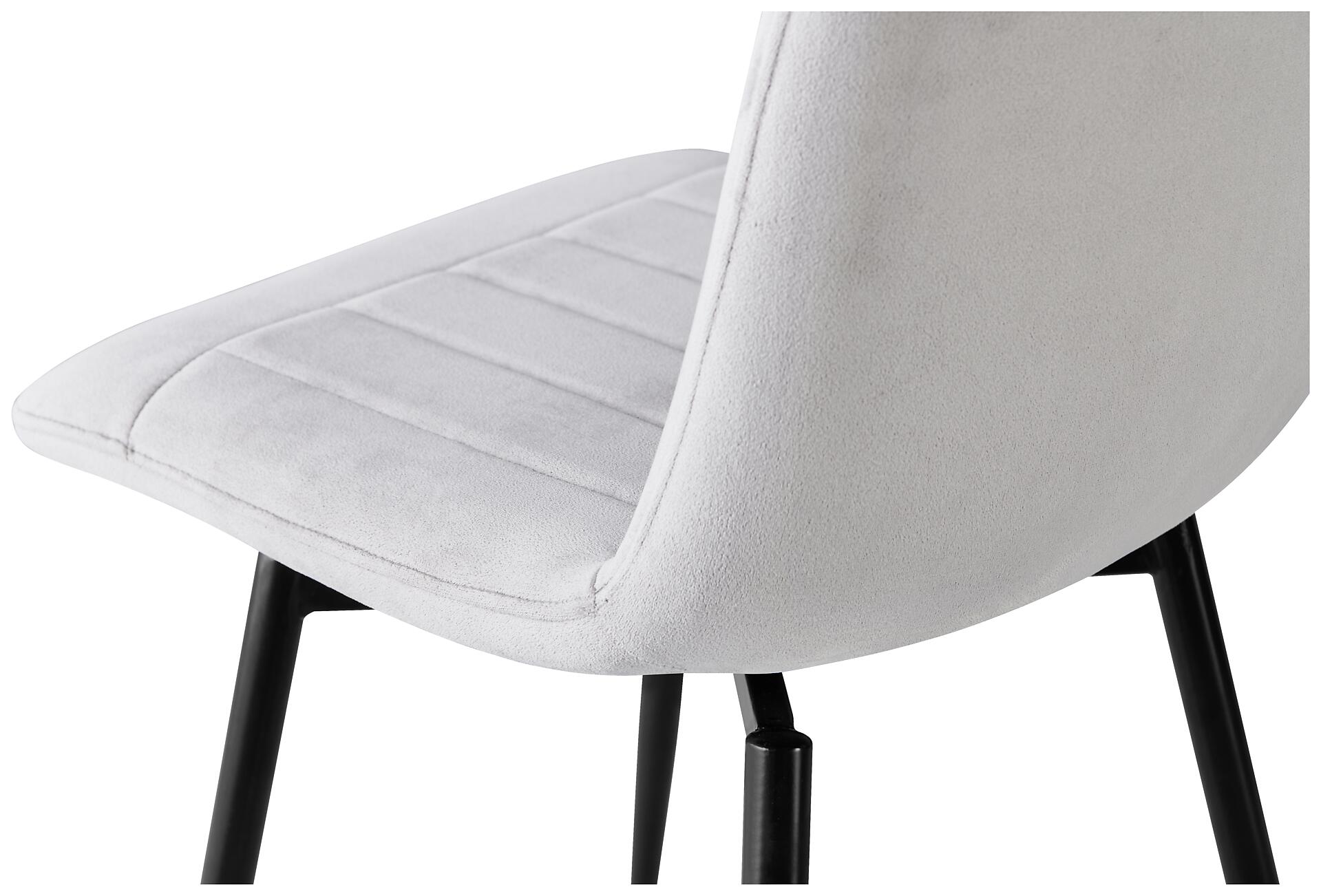 Stuhl Ayra grau Samt B/H/T: ca. 57x85x57 cm