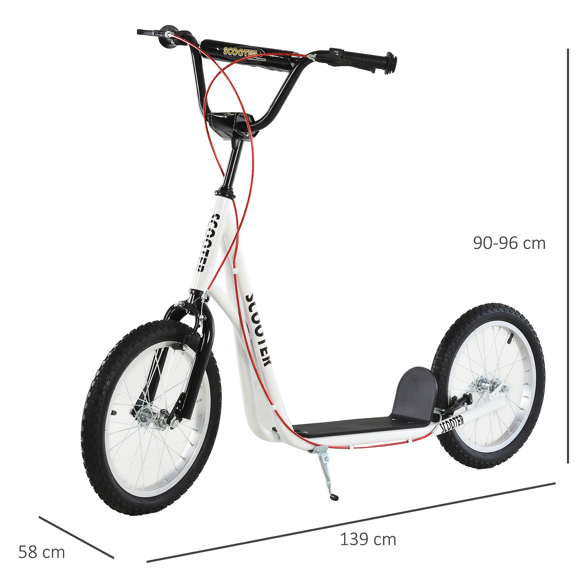 HOMCOM Kinderscooter weiß