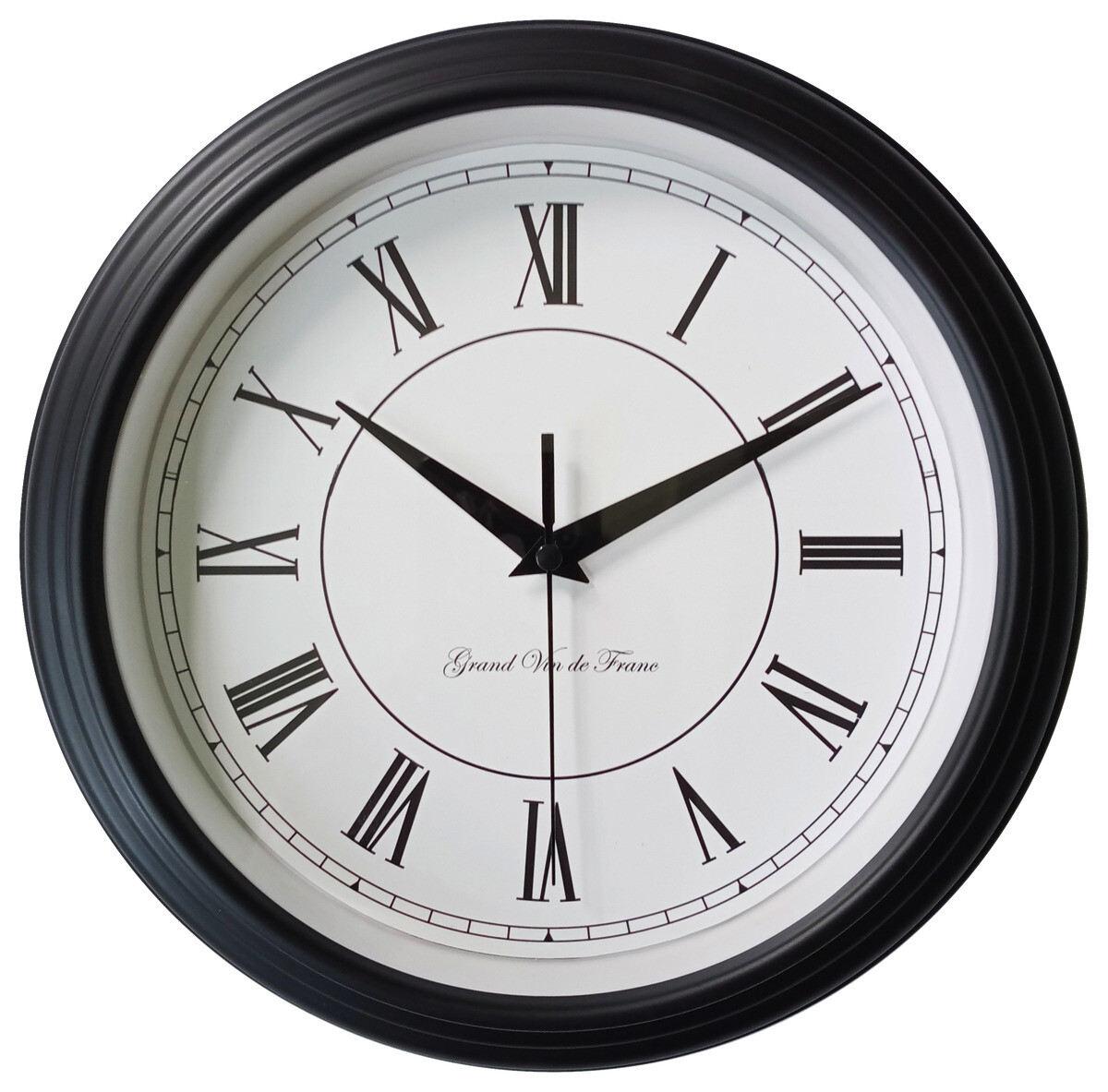 Mebus Wanduhr schwarz B/H/L: ca. 5,5x25x25 cm