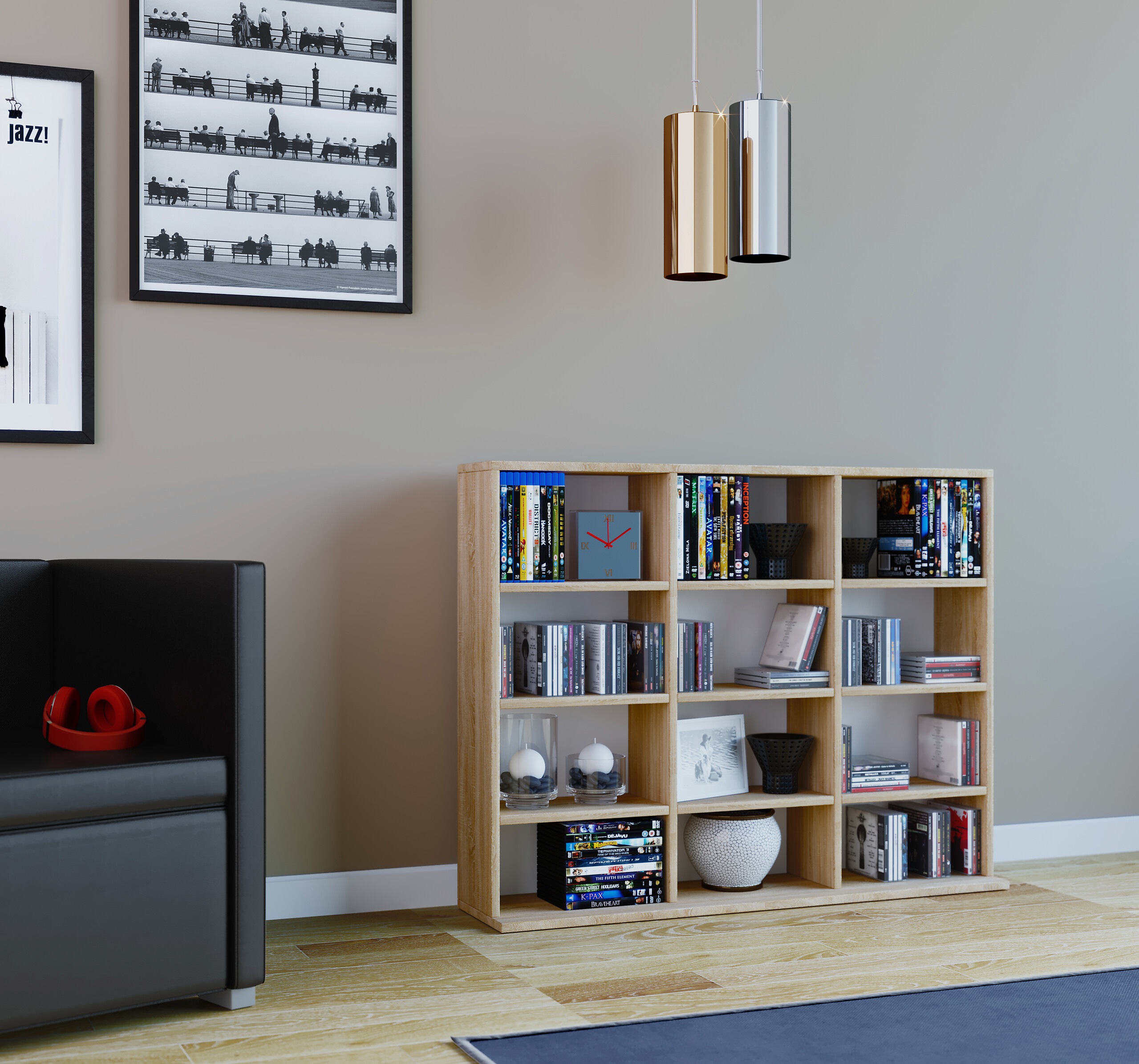 Regal Megosa Mini Eiche Sonoma Nachbildung Holzwerkstoff B/H/T: ca. 102x83x23 cm