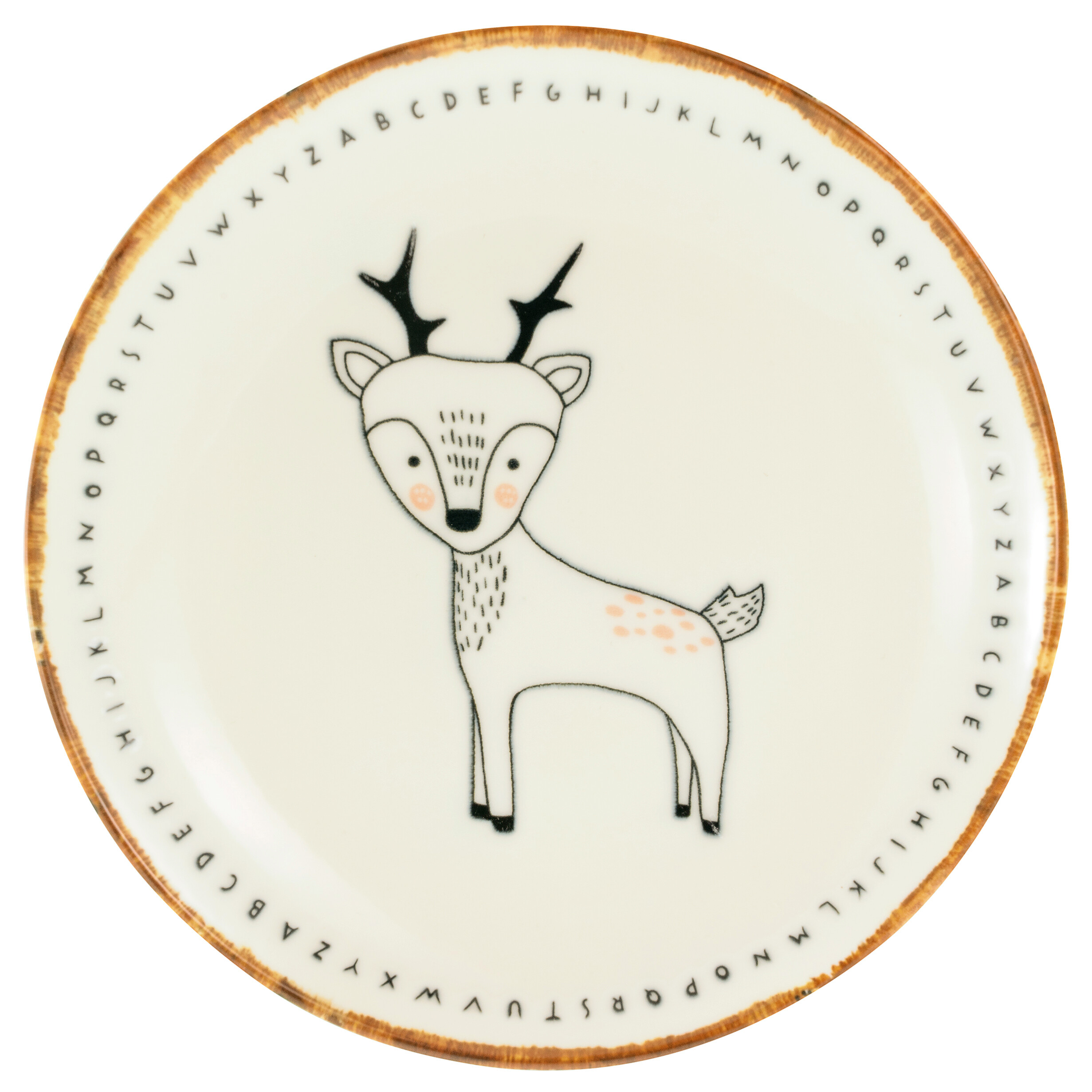 CreaTable Tellerset Freunde des Waldes braun Steinzeug D: ca. 21 cm