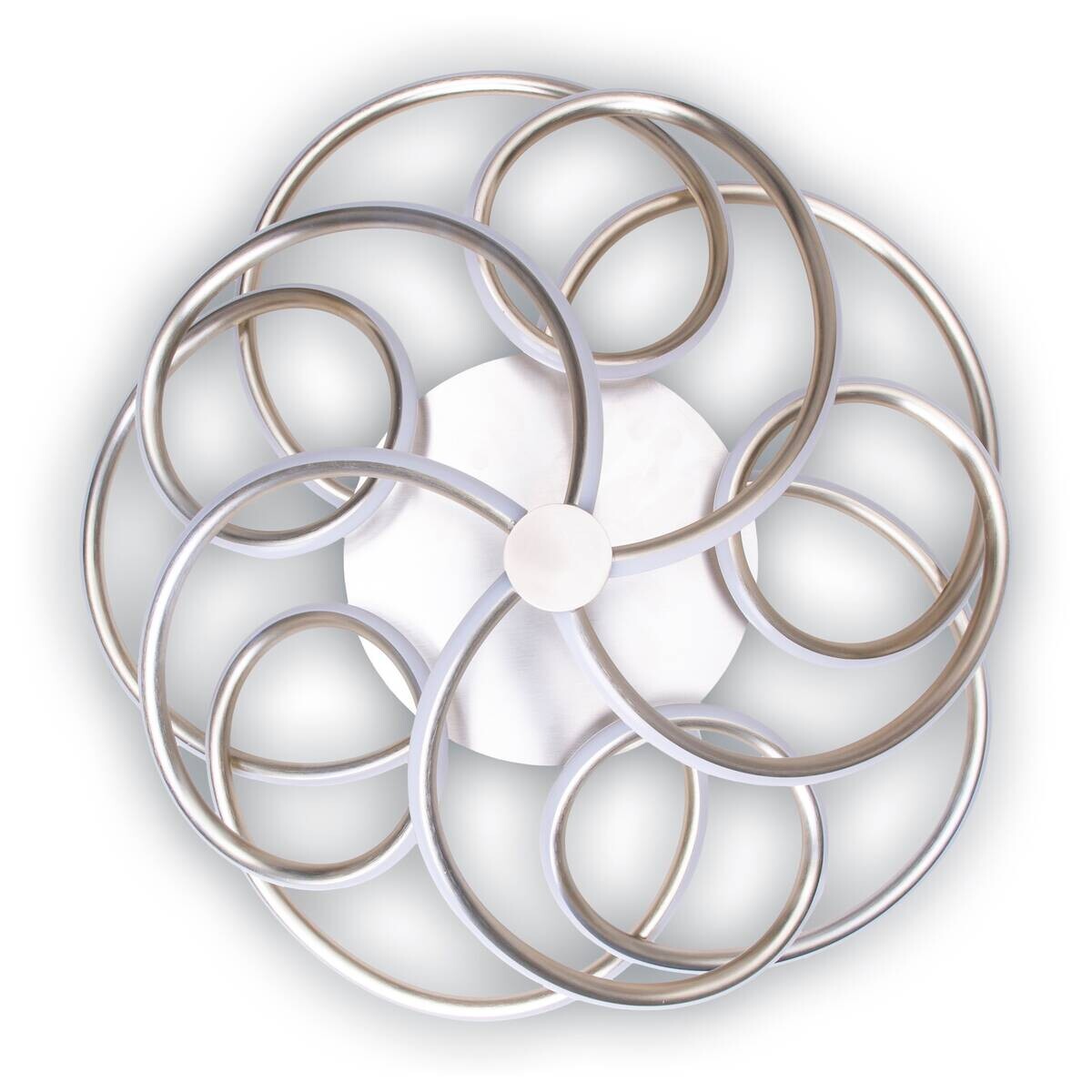 Näve Leuchten Deckenleuchte 1386850 stahlfarbig Kunststoff Metall B/H/T: ca. 57x20x57 cm null 5 Brennstellen