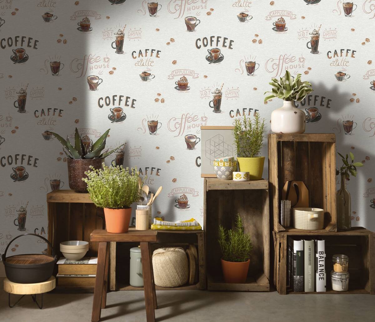 Erismann Vliestapete Coffee creme B/L: ca. 53x1005 cm