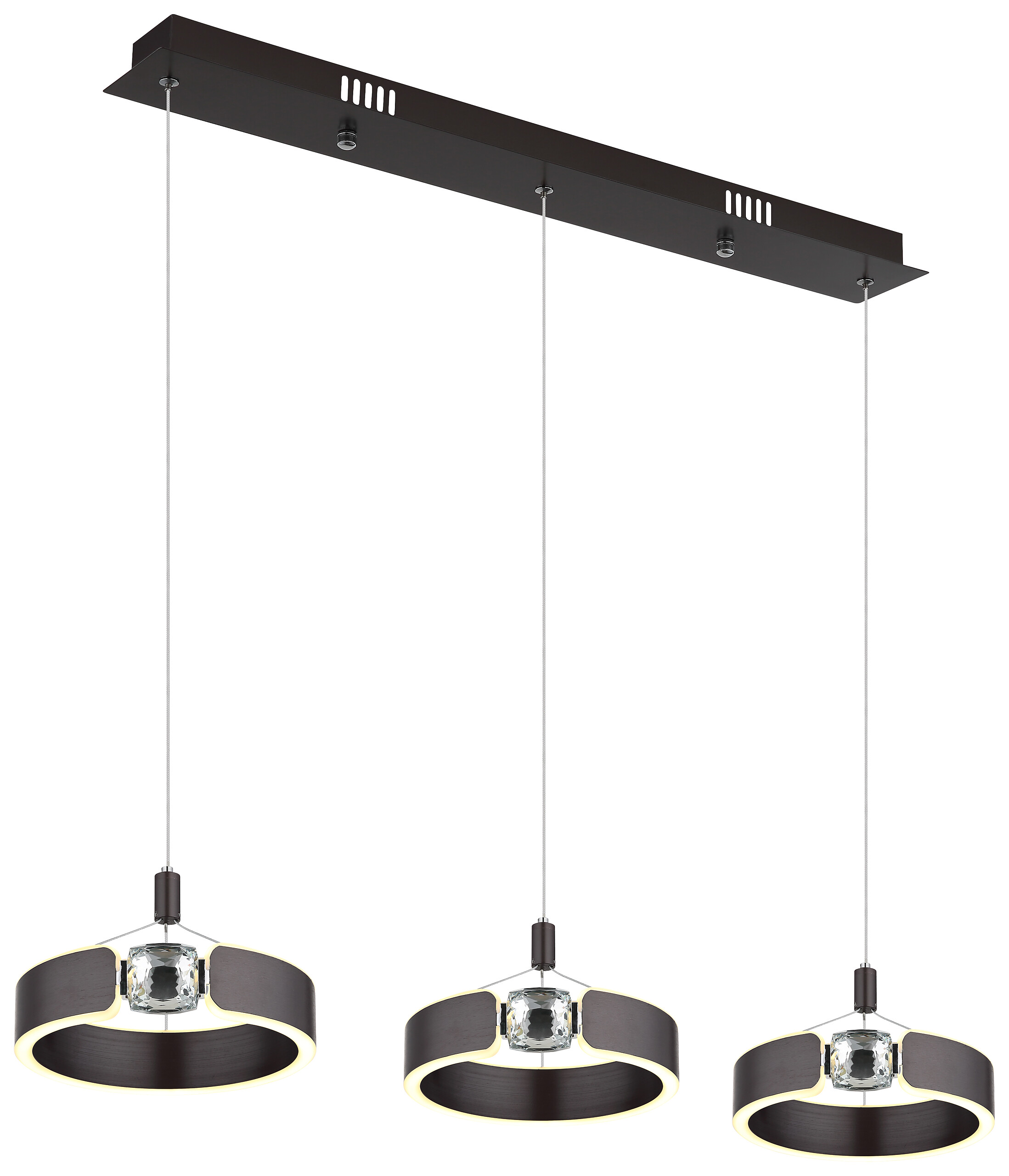 GLOBO Pendelleuchte bronze Metall Acryl B/H/T/L: ca. 22x125x86x86 cm 1.0 Brennstellen