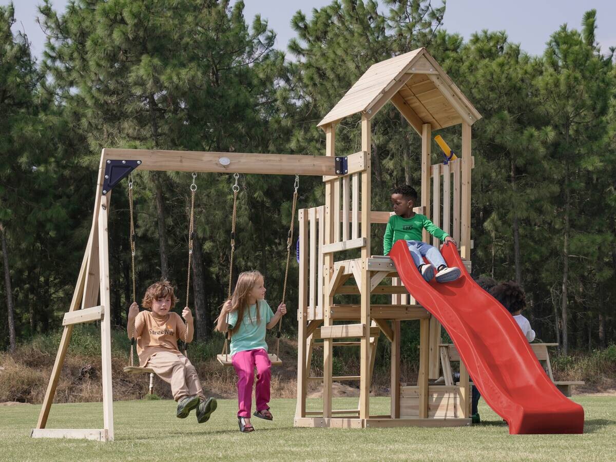 AXI Spielturm Mette rot B/H/L: ca. 366x267x383 cm