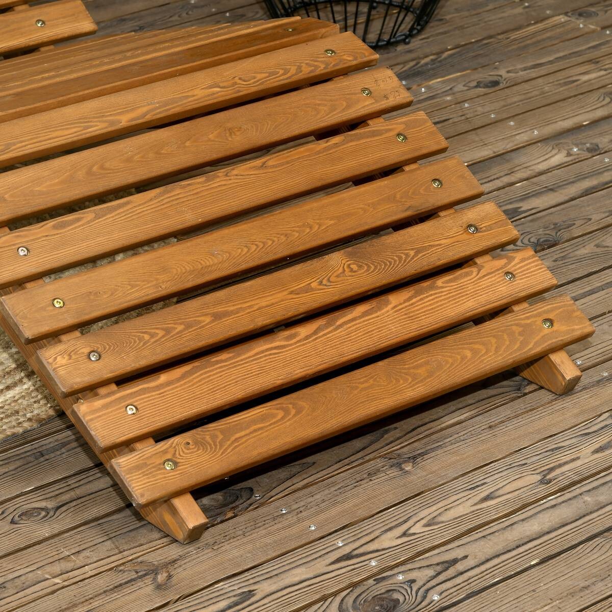 Outsunny Gartenliege mit Holzrahmen