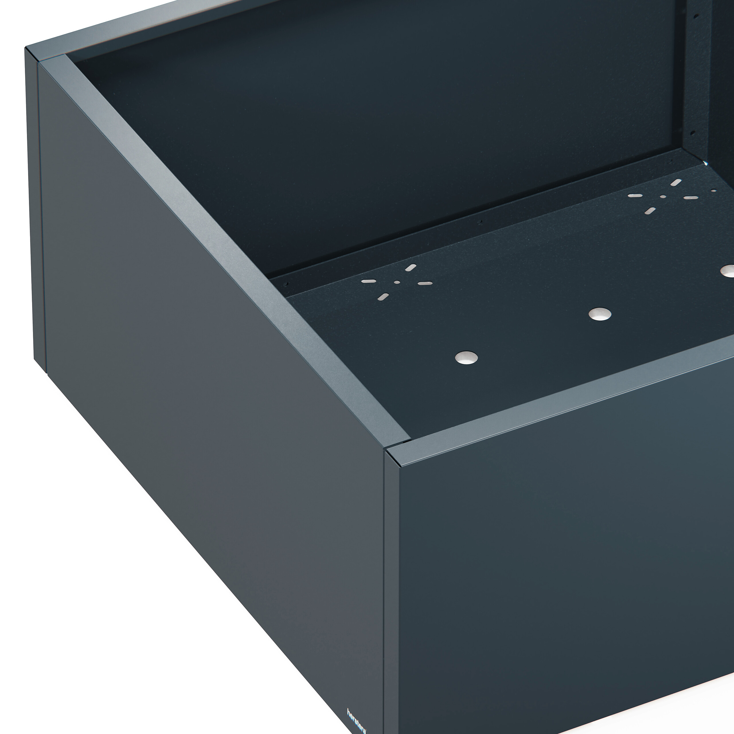 Herstera Garden Pflanzkübel Cube anthrazit Metall B/H/L: ca. 100x50x100 cm