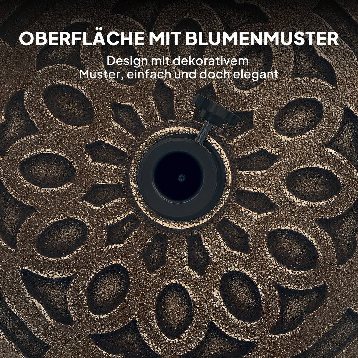 Outsunny Schirmständer bronze Metall B/H/L: ca. 48x42x48 cm