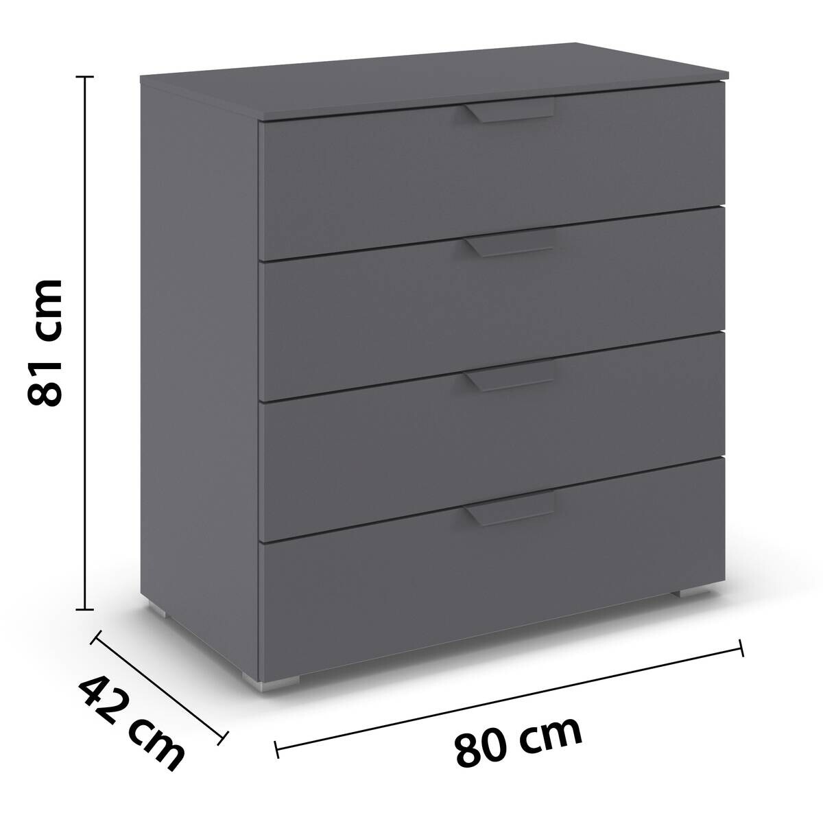 Kommode Aditio grau B/H/T: ca. 80x81x42 cm Kommode Aditio grau B/H/T: ca. 80x81x42 cm