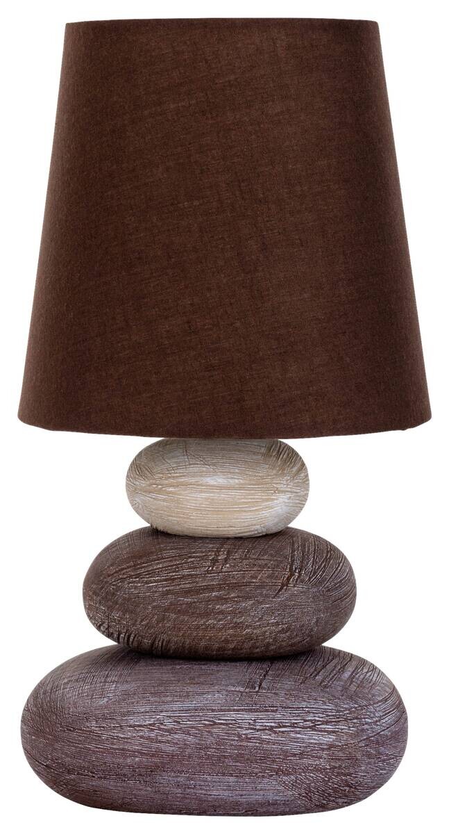 Näve Leuchten Tischleuchte 3045214 braun Keramik B/H/T: ca. 16x31x16 cm E14 1 Brennstellen