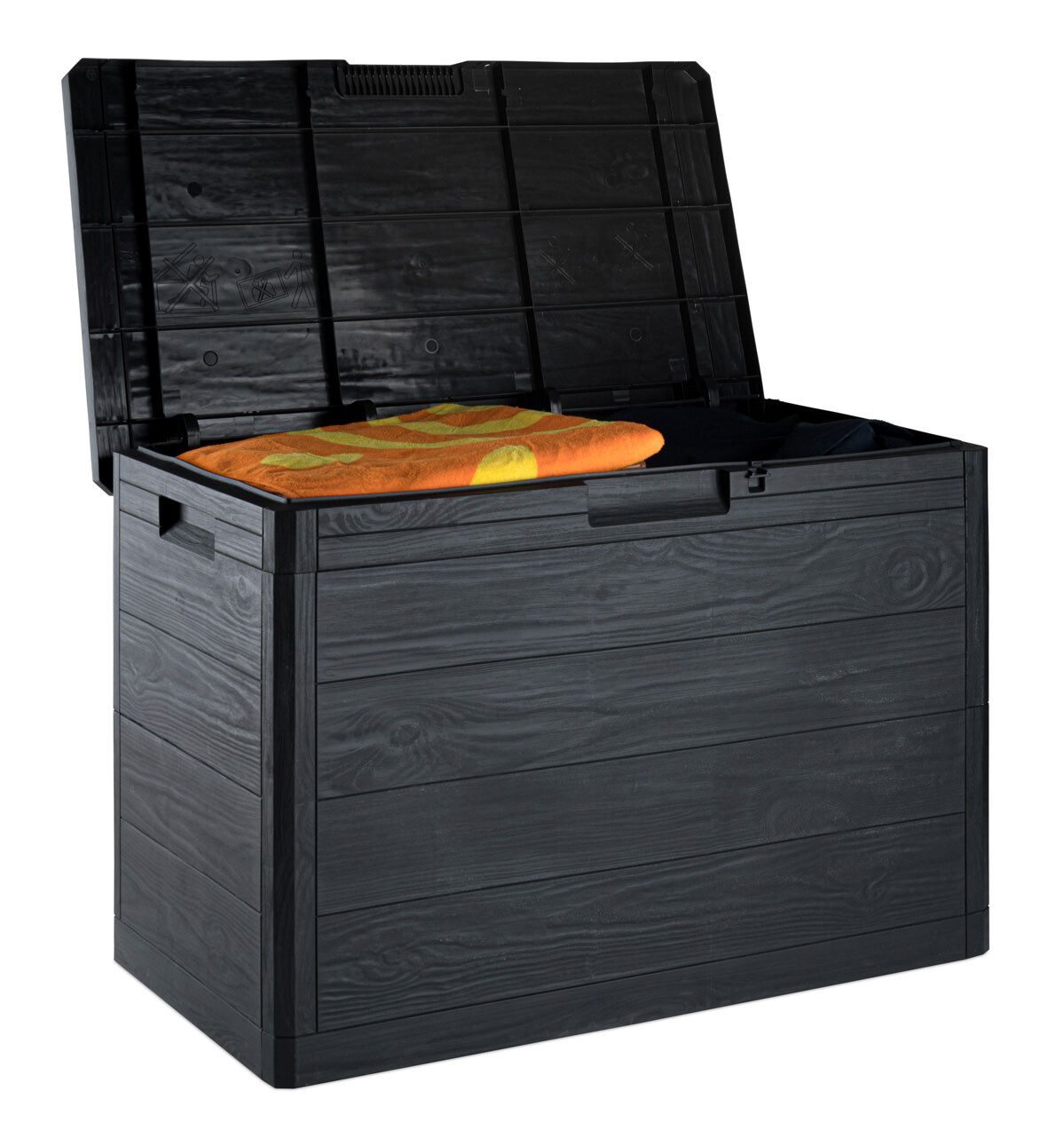 Toomax Aufbewahrungsbox Woodys anthrazit Kunststoff B/H/L: ca. 52,7x44,5x77,5 cm