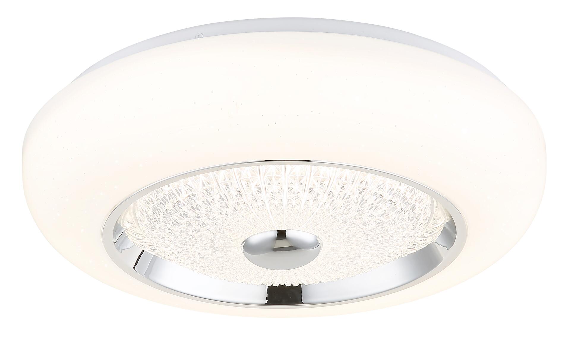 GLOBO Deckenleuchte Opal weiß klar Metall Acryl Kunststoff H/D: ca. 10x38,5 cm 1 Brennstellen