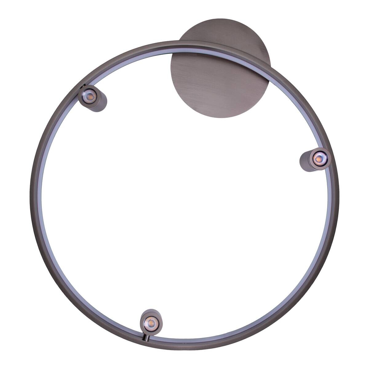 Näve Leuchten Deckenleuchte 1393750 stahlfarbig Metall Kunststoff B/H/T: ca. 58x9x65 cm null 4 Brennstellen