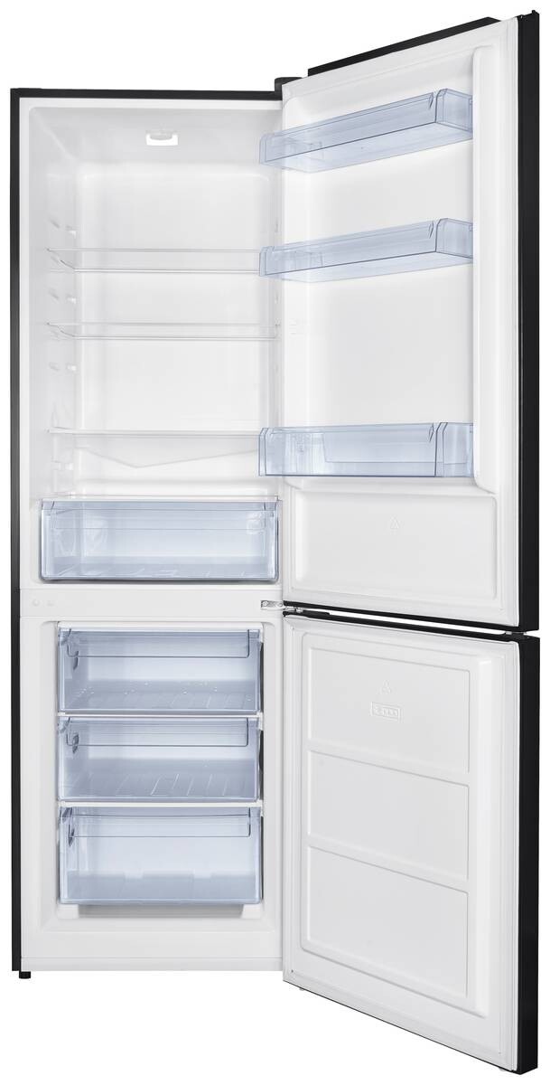 POCOline Kühl-/Gefrierkombination KGK 185-31 schwarz B/H/T: ca. 60x186x61 cm