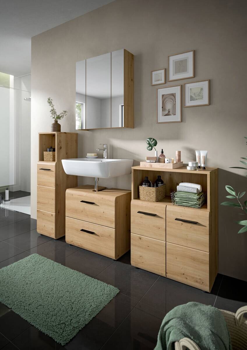 Badezimmer-Set Ice Artisan Oak Nachbildung B/H/T: ca. 180x185x30 cm