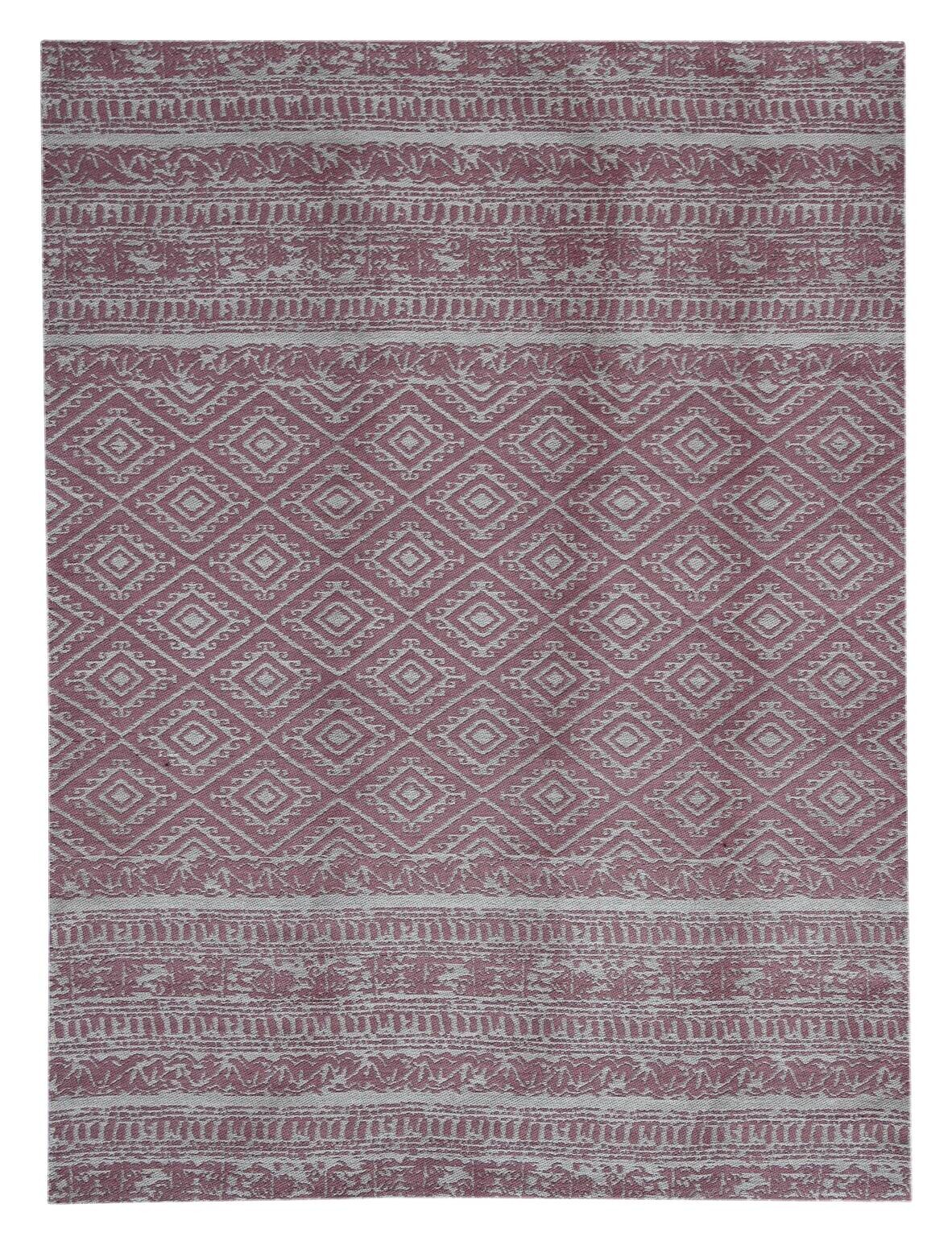Kayoom Flachgewebeteppich Sunny 110 pink B/L: ca. 80x150 cm