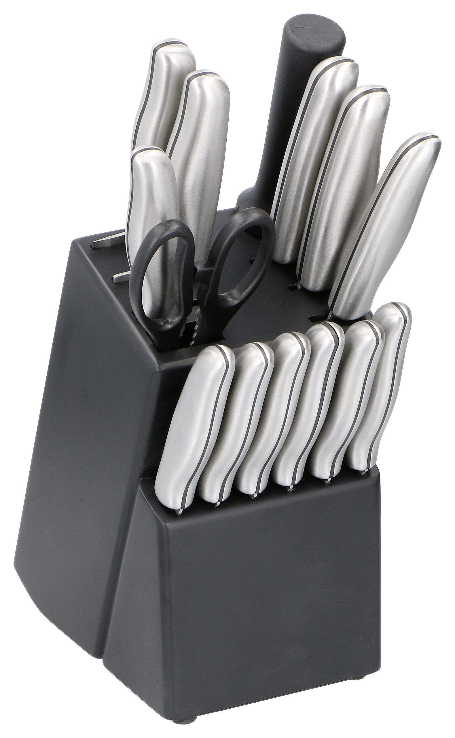 alpina Messerset schwarz Edelstahl 15 tlg.
