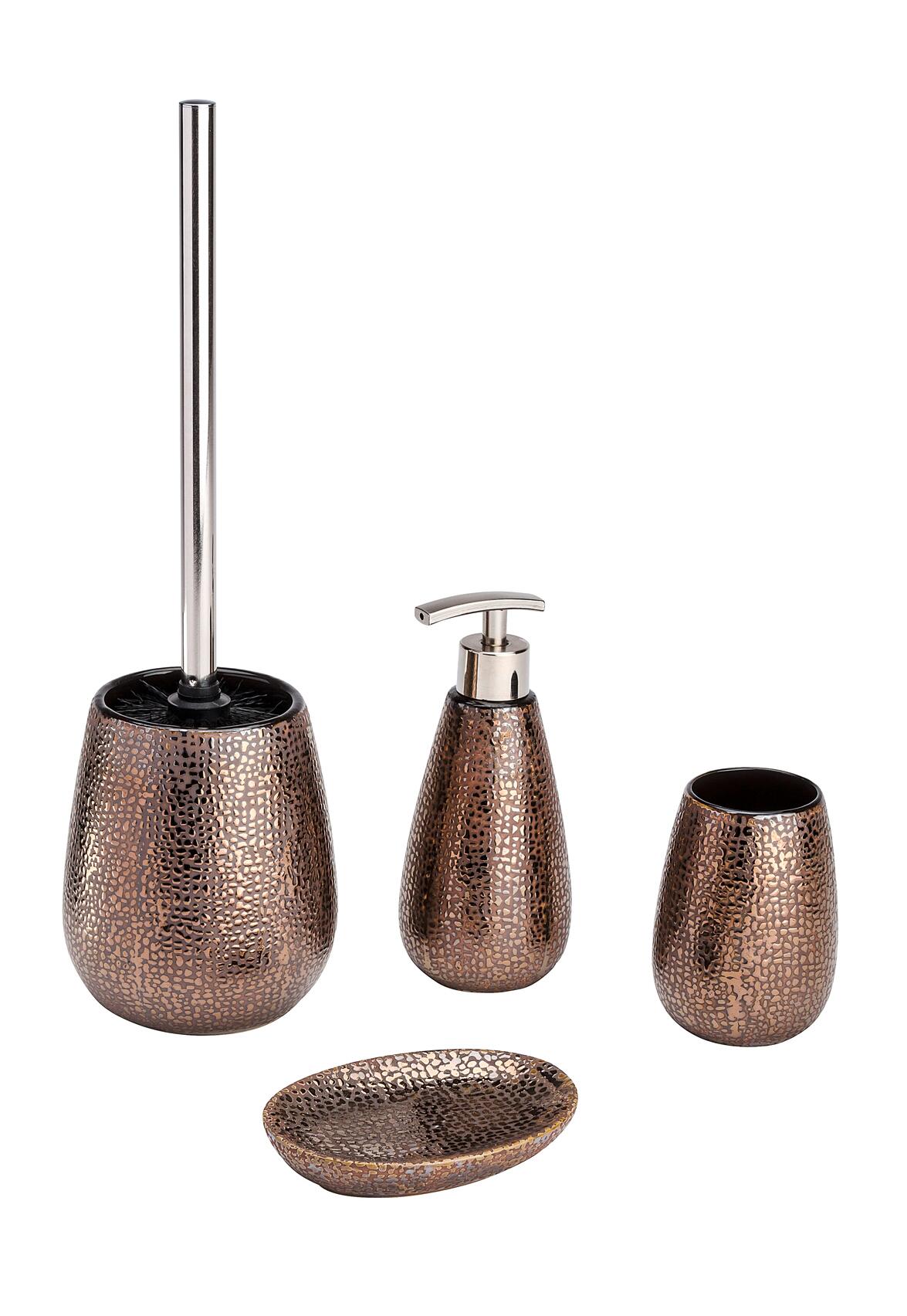 WENKO Seifenspender Marrakesh braun Keramik B/H/L: ca. 8x18x8 cm WENKO Seifenspender Marrakesh braun Keramik B/H/L: ca. 8x18x8 cm