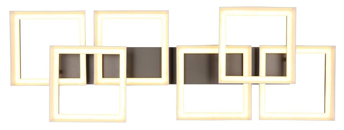 GLOBO Deckenleuchte kaffee Metall Kunststoff B/H/L: ca. 35x12,5x102 cm 1 Brennstellen