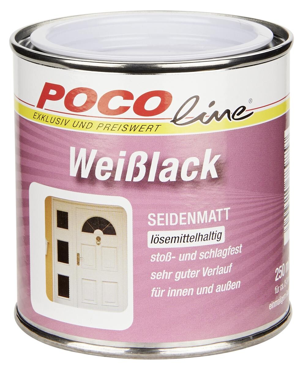 POCOline Weißlack weiß seidenmatt ca. 0,25 l