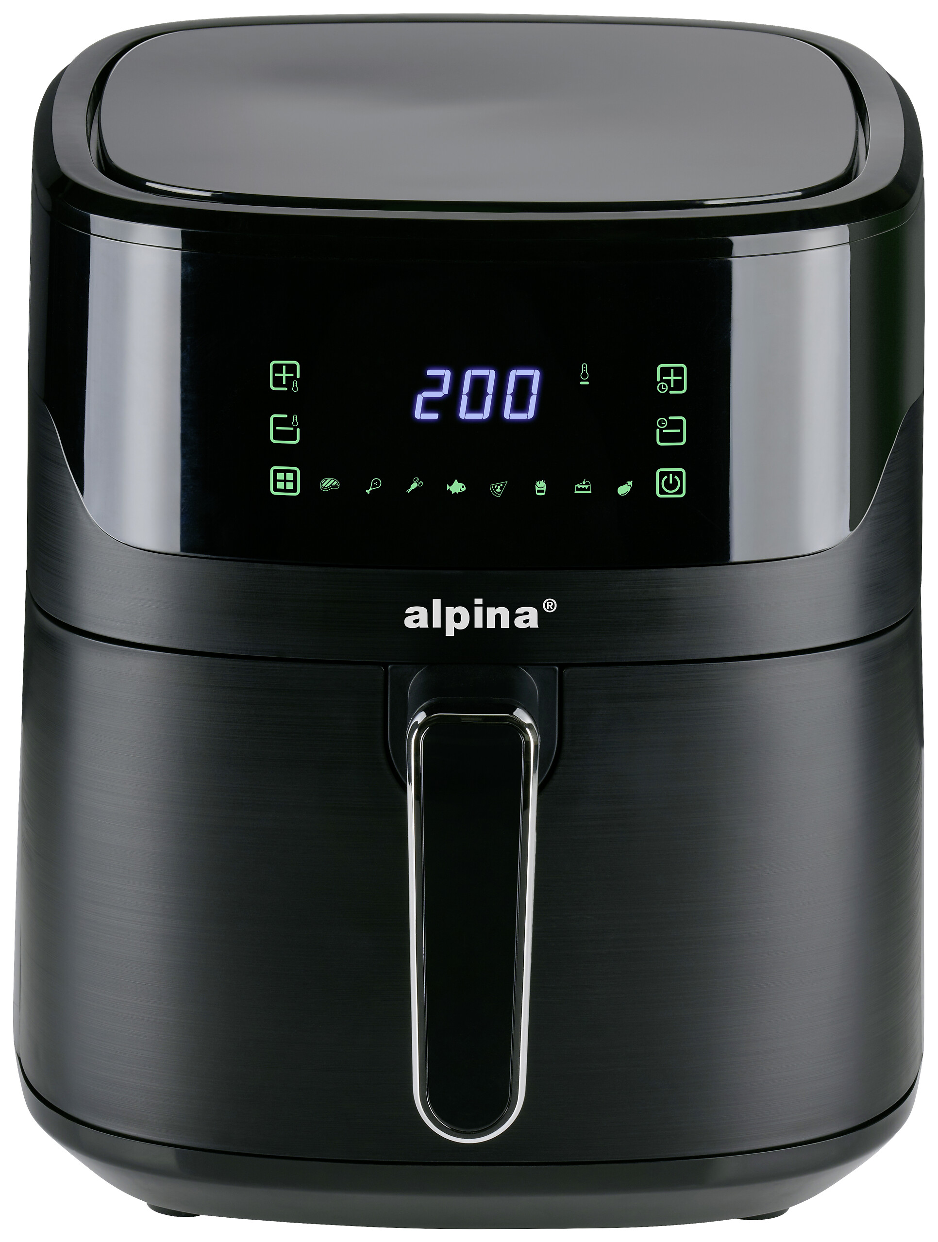 alpina Heißluftfritteuse 871125227218 schwarz Kunststoff B/H/L: ca. 33,4x36,5x43,4 cm ca. 6 l