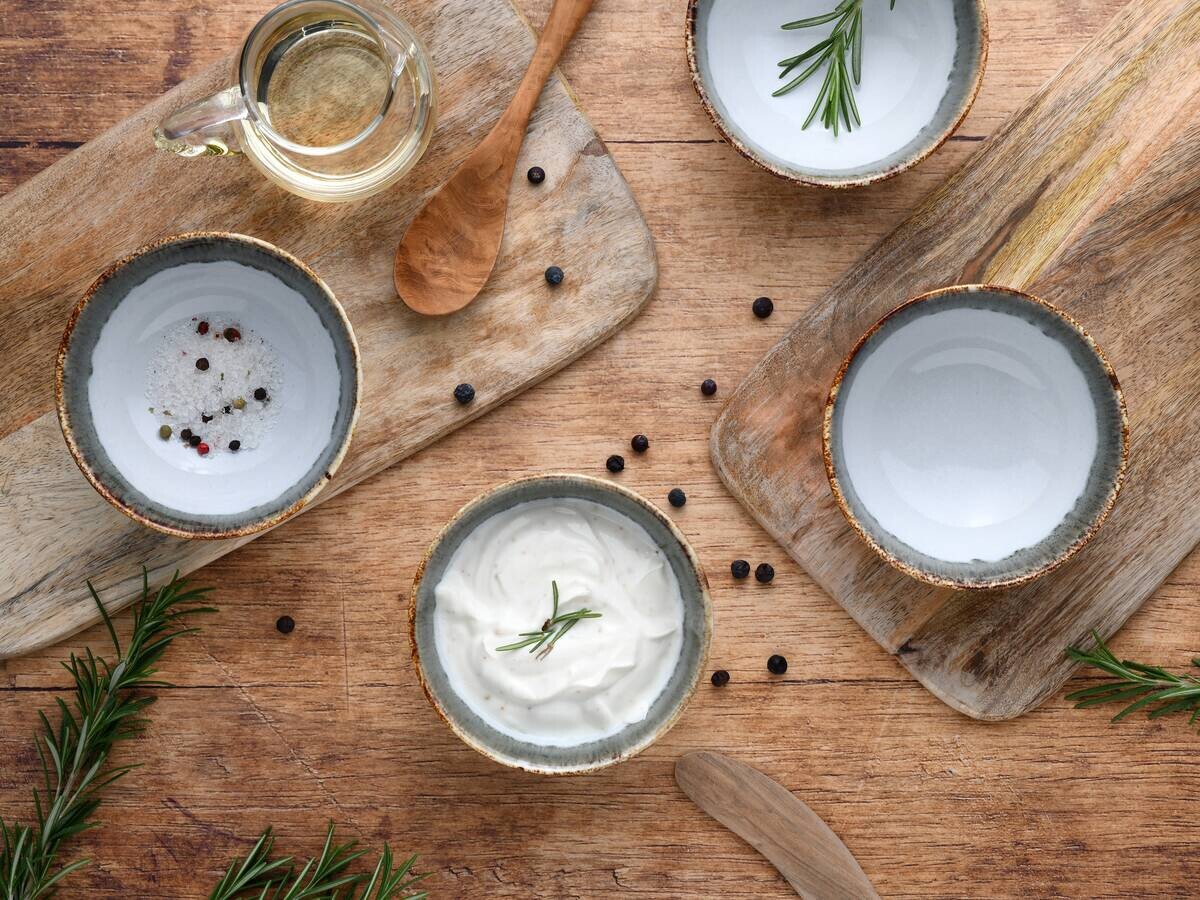 CreaTable Dipschalen-Set Cascade grau Steinzeug