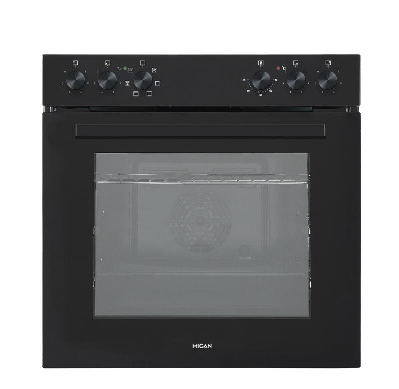 Mican Einbauherdset HSU73S schwarz Edelstahl B/H/T: ca. 59,5x59,5x57,5 cm