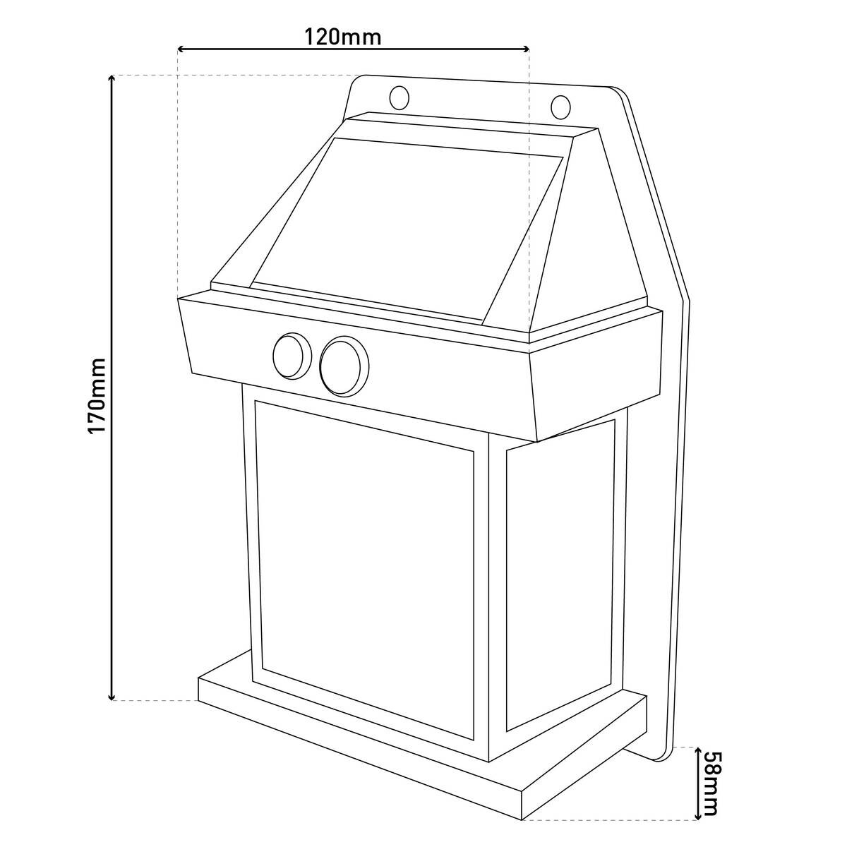 LED-Leuchten 5313502 schwarz Kunststoff B/H/T: ca. 5,8x17x12 cm