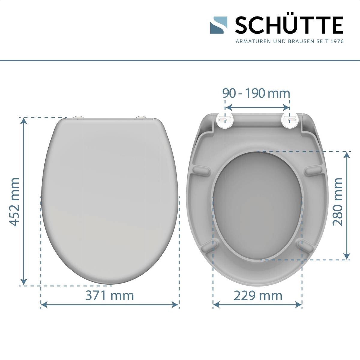 Schütte WC-Sitz GREY Duroplast