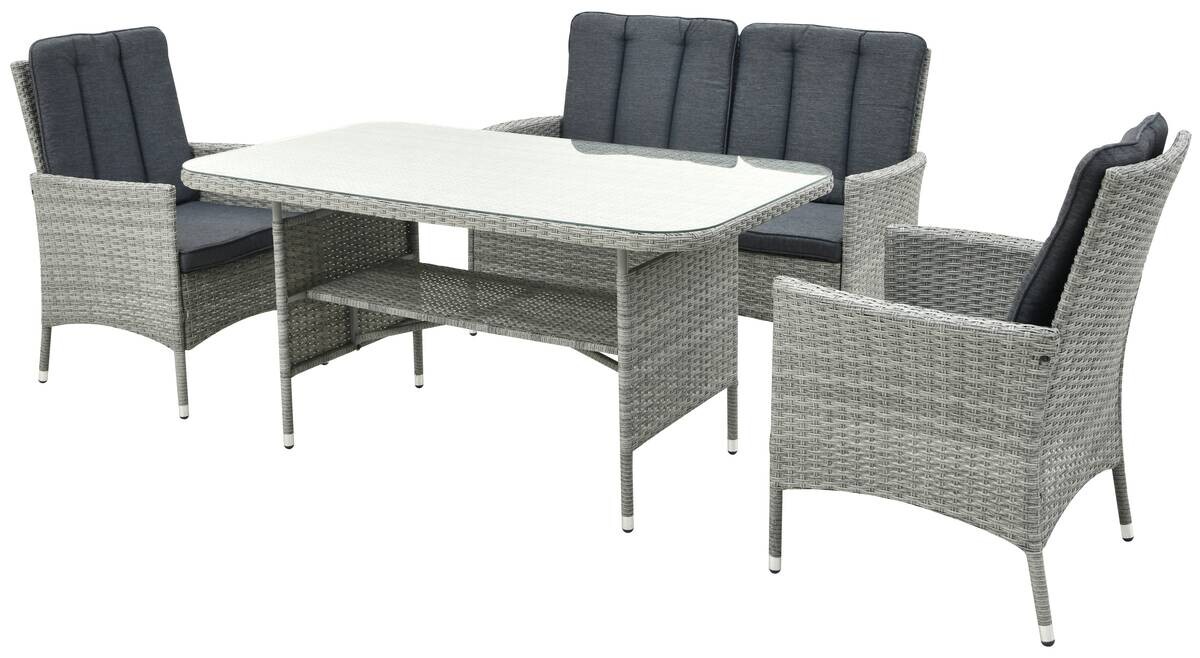 POCOline Gartensitzgruppe Wien dunkelgrau Stahlrohr