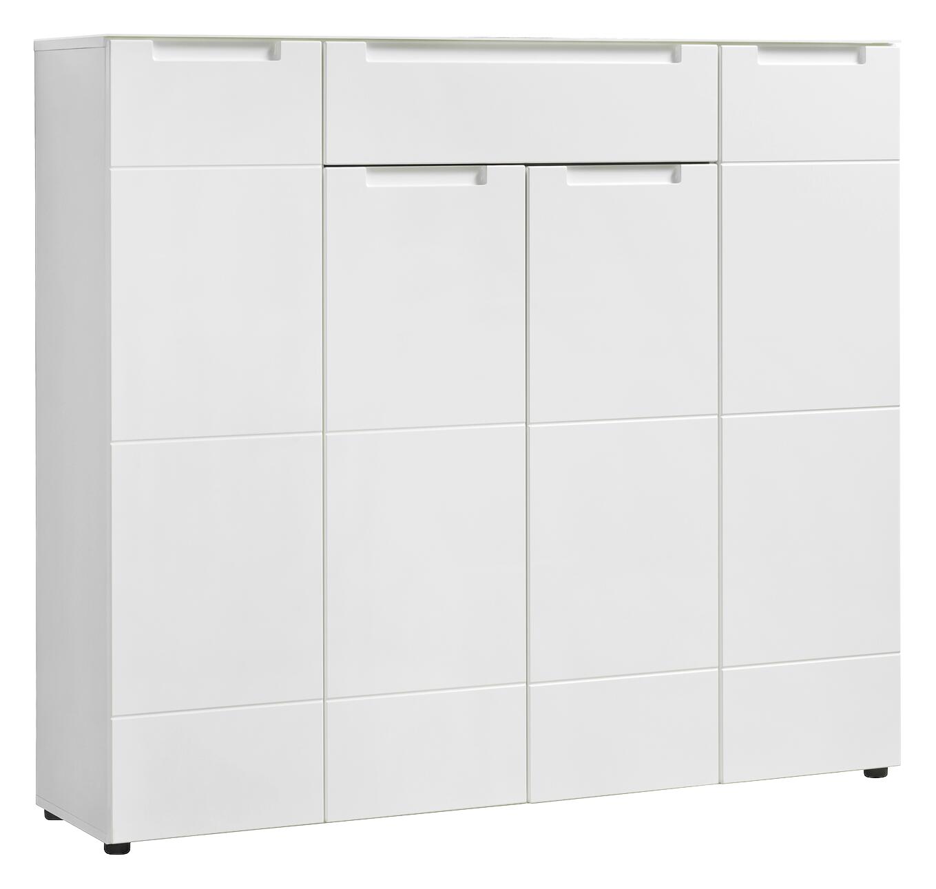 Kommode Mailand 24 weiß weiß Hochglanz B/H/T: ca. 135x120x34 cm