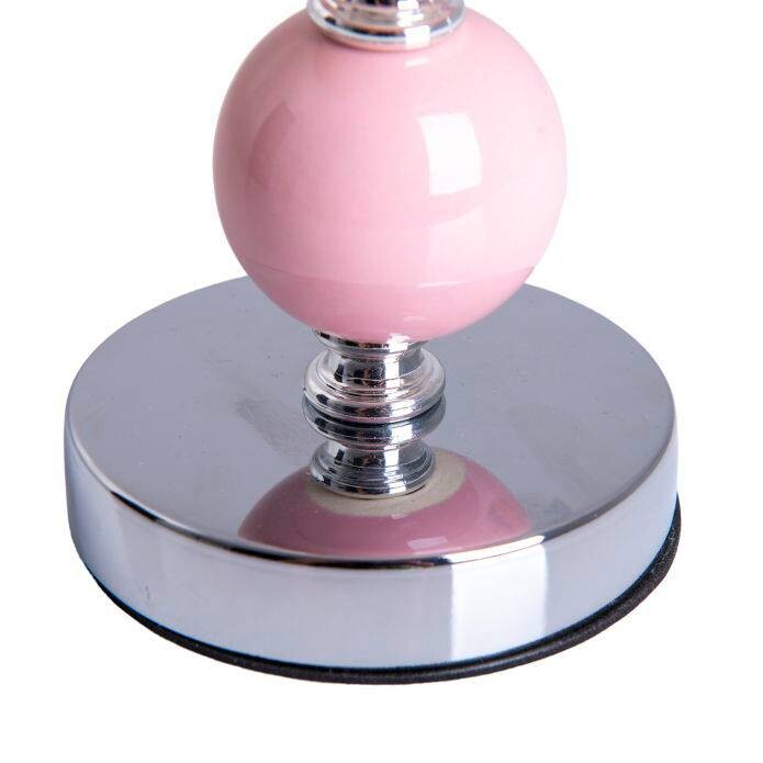 Näve Leuchten Keramik Tischleuchte NV3183532 lachs Keramik Stoff H/D: ca. 36x20 cm E14 1 Brennstellen