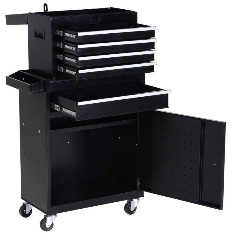 Mobiler Werkstattwagen schwarz B/H/T: ca. 52,5x104,5x28 cm